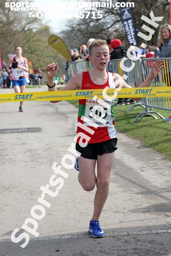 Boys under-15s 5k road race, 2018 ERRA Under-17s and Under-15s 5k Champs, Sutton Coldfield. Photo: David T. Hewitson/Sports for All Pics